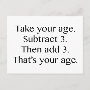Cartão Postal Essa é a sua idade
