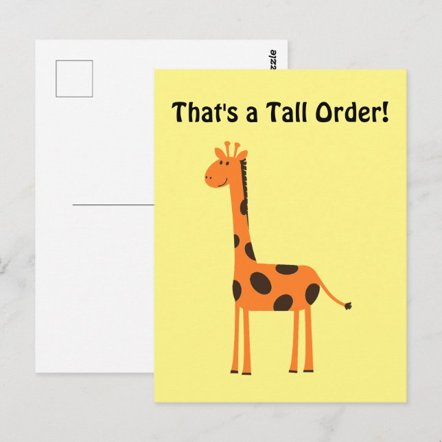 Cartão Postal Essa é uma encomenda alta, engraçada desenho de Gi (Frente/Verso)