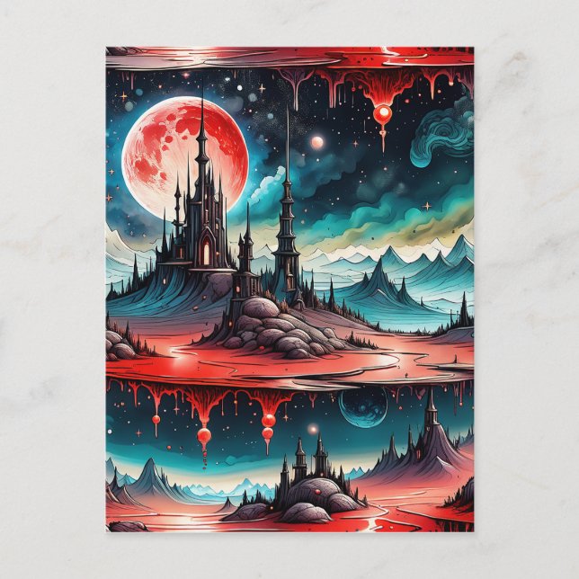 Cartão Postal Essa imagem é de uma ficção científica muito detal (Frente)