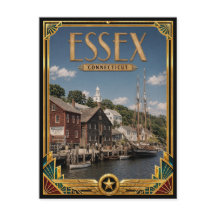 Essex Connecticut Arte Deco Vintage Idade Dourada