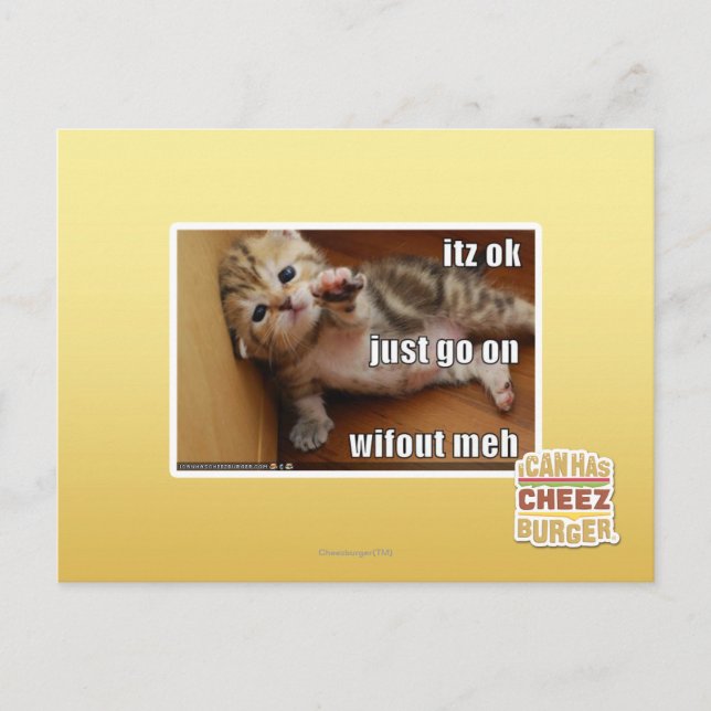 Cartão Postal Está bem, continua sem mim (Frente)