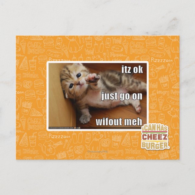 Cartão Postal Está bem, continua sem mim (Frente)