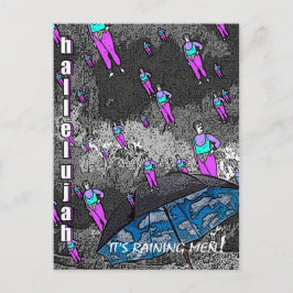Cartão Postal Está chovendo homens!