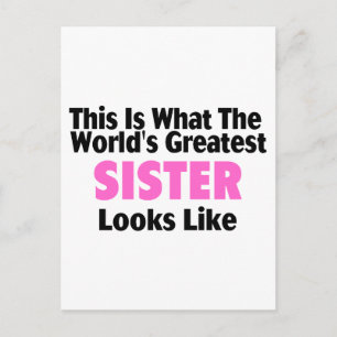 Cartão Postal Esta é a aparência da maior irmã do mundo