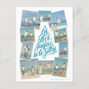 Cartão Postal Esta é a colagem de fotos de árvore feita à mão