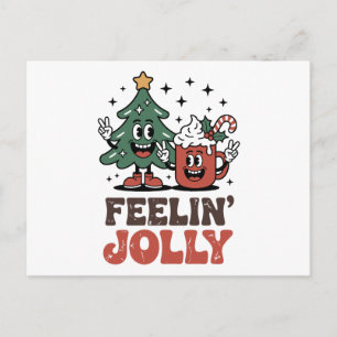 Cartão Postal Esta É A Época De Natal Árvore Santa Café