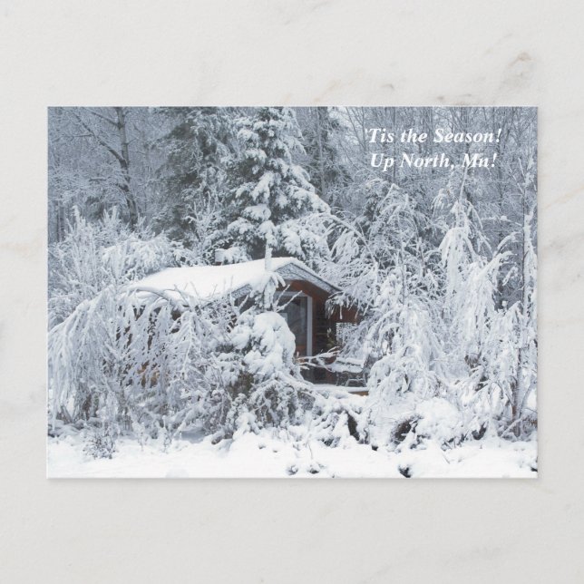 Cartão Postal 'Esta é a estação acima do norte, Mn Winter Holida (Frente)