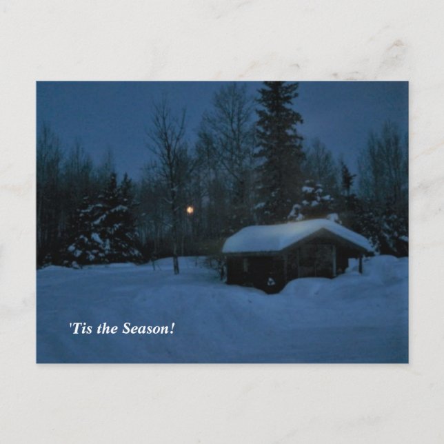 Cartão Postal 'Esta é a estação acima do norte, Mn Winter Holida (Frente)