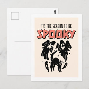 Cartão Postal Esta é a estação para ser "Spooky Creepy Halloween