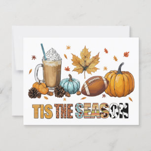 Cartão Postal Esta é a temporada Herbstzeit mit Football und Kaf