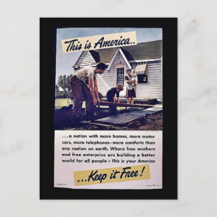 Cartão Postal Esta é América mantem-na livre!