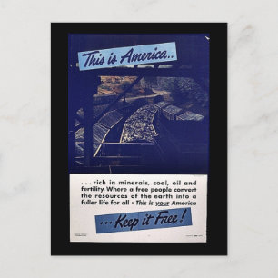 Cartão Postal Esta é América mantem-na livre!