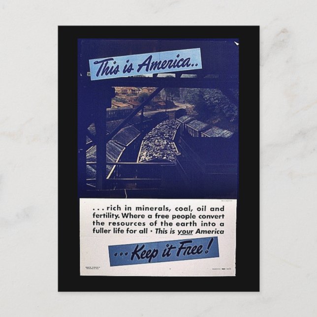 Cartão Postal Esta é América mantem-na livre! (Frente)