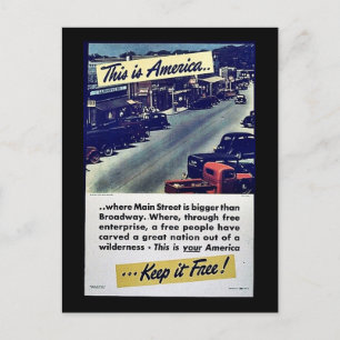 Cartão Postal Esta é América mantem-na livre!