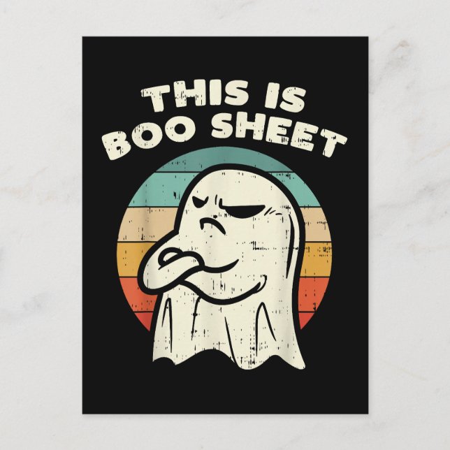 Cartão Postal Esta é uma folha de fantasma Boo  (Frente)