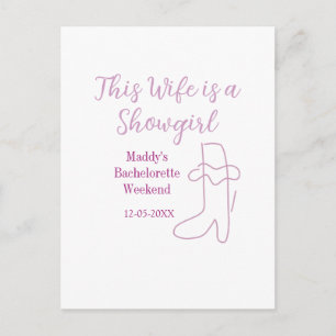 Cartão Postal esta esposa é uma despedida de solteira de showgir