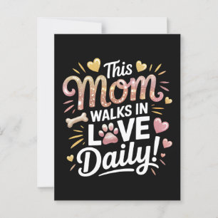 Cartão Postal Esta Mãe Anda no Amor Diariamente - Pet Mãe Life