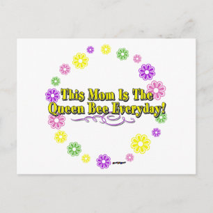 Cartão Postal Esta mamã é a abelha de rainha FlowerRing
