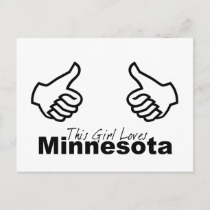 Cartão Postal Esta Menina ama Minnesota