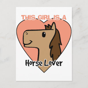 Cartão Postal Esta Menina é uma luva de cavalos