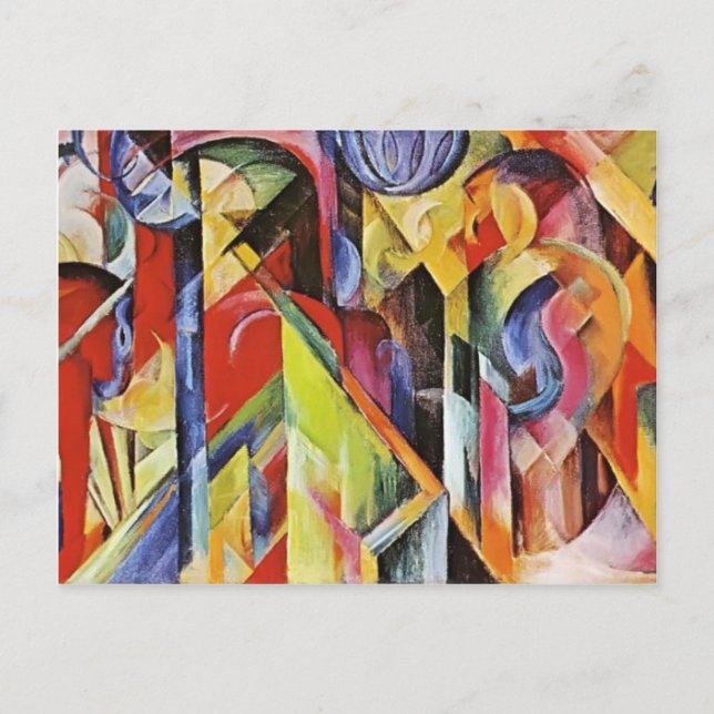 Cartão Postal Estábulos de Franz Marc (Frente)
