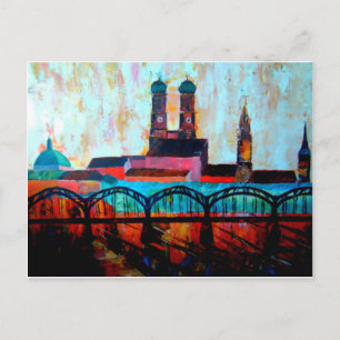 Cartão Postal Estação Central de Munique com Hackerbridge