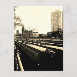 Cartão Postal Estação Central Ferroviária de Chicago ICR 1969