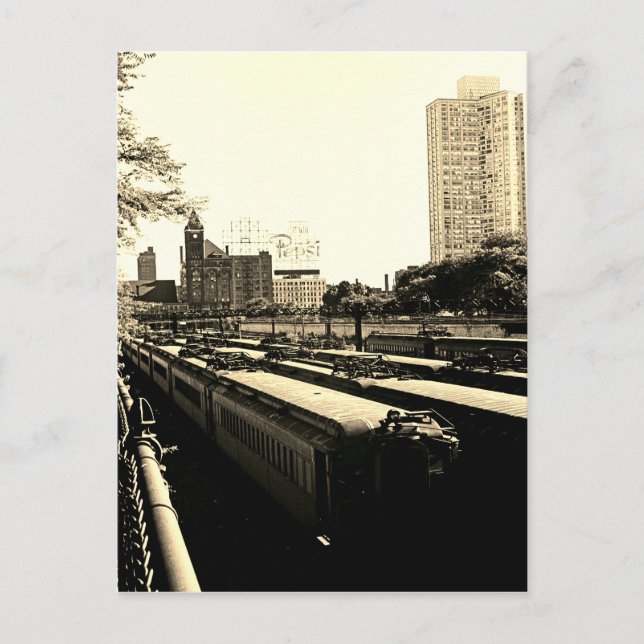 Cartão Postal Estação Central Ferroviária de Chicago ICR 1969 (Frente)