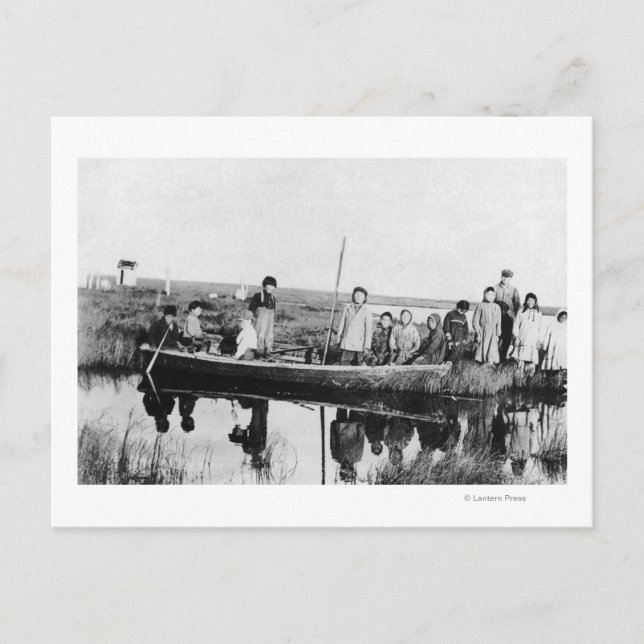 Cartão Postal Estação da Missão Morávia em Kuskokwim (Frente)