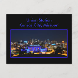 Cartão Postal Estação da União de Kansas em Azul
