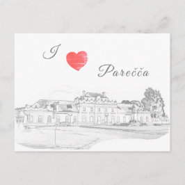 Cartão Postal Estação de Arquitetura de Belarus Porechye Parecca