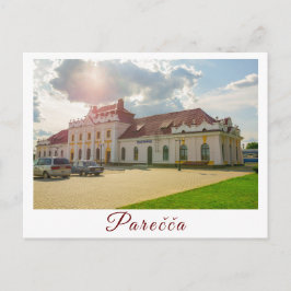 Cartão Postal Estação de Arquitetura de Belarus Porechye Parecca