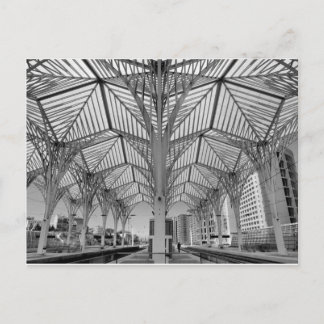 Cartão Postal Estação de caminhos-de-ferro de Oriente em Lisboa