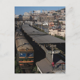 Cartão Postal Estação de caminhos de ferro, Vladivostok, Rúss