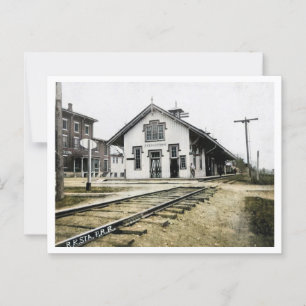 Cartão Postal Estação de Comboio NJ PRR, França, 1910