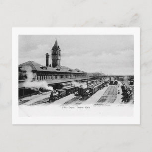 Cartão Postal Estação de Comboio Union Depot, Denver, Colorado V