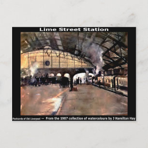 Cartão Postal Estação de limão, Liverpool.