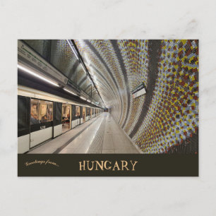 Cartão Postal Estação de Metro de Budapeste Hungria