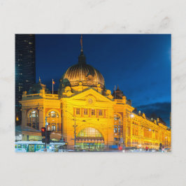 Cartão Postal Estação de rua de Flinders Melbourne à noite