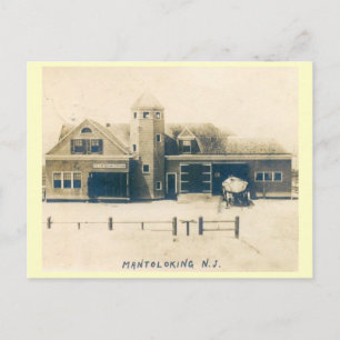 Cartão Postal Estação de Salvamento da Vida, Mantolking, NJ Vint