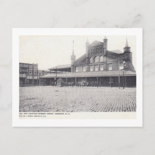 Cartão Postal Estação de Trem da Market St., Newark NJ Vintage