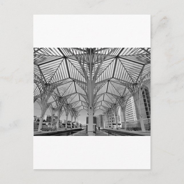 Cartão Postal Estação de trem Orient em Lisboa (Frente)