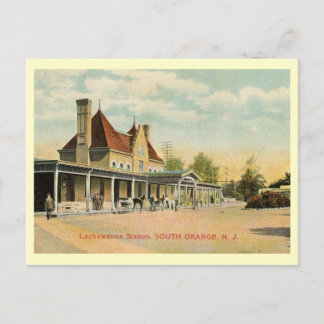 Cartão Postal Estação de trem, South Orange, New Jersey Vintage