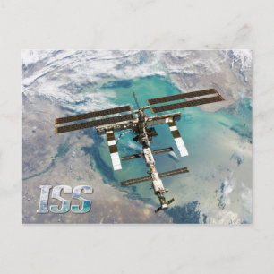 Cartão Postal Estação Espacial Internacional (ISS) e Terra