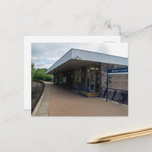 Cartão Postal Estação Ferroviária Central de Burnley, Lancashire