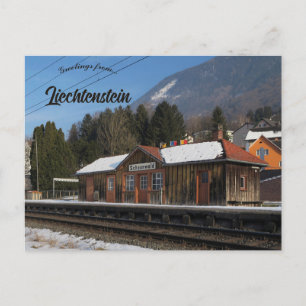Cartão Postal Estação Ferroviária de Schaanwald Liechtenstein