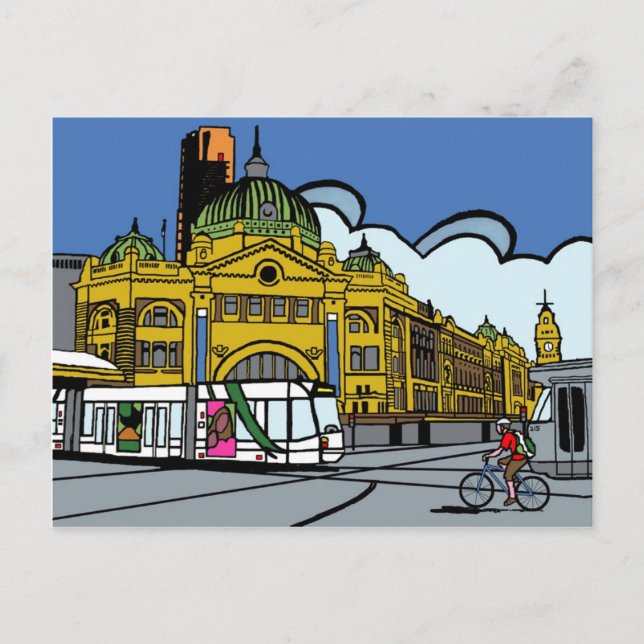 Cartão Postal Estação Flinders Street (Frente)