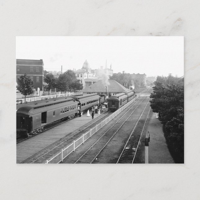 Cartão Postal Estação Suburbana de Petosky, 1906 (Frente)