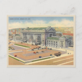 Cartão Postal Estação Union Kansas City Missouri vintage 1940