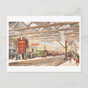Cartão Postal Estação Waterloo Vintage (Londres)